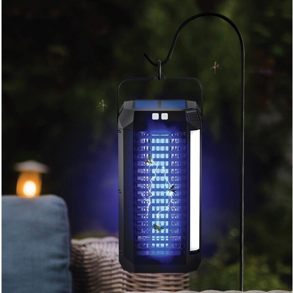 Bell + Howell Rogue Solar Lantern & Bug Zapper with Swiveling LED